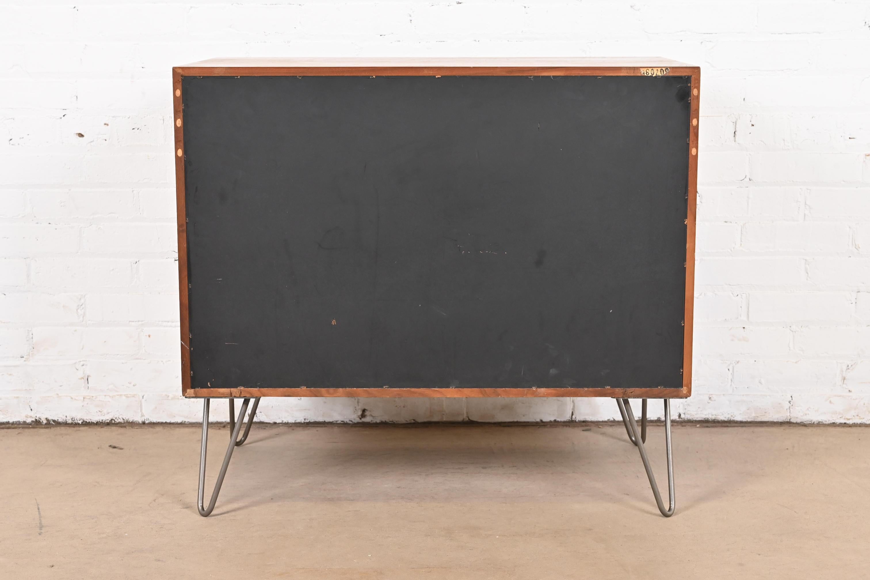 Arne Vodder Style Danish Modern Walnut Bookcase or Record Cabinet, Circa 1960s 8