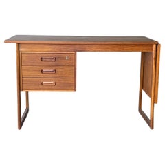 Arne Vodder Style Drop Leaf Mid century Danish Modern Teak Desk