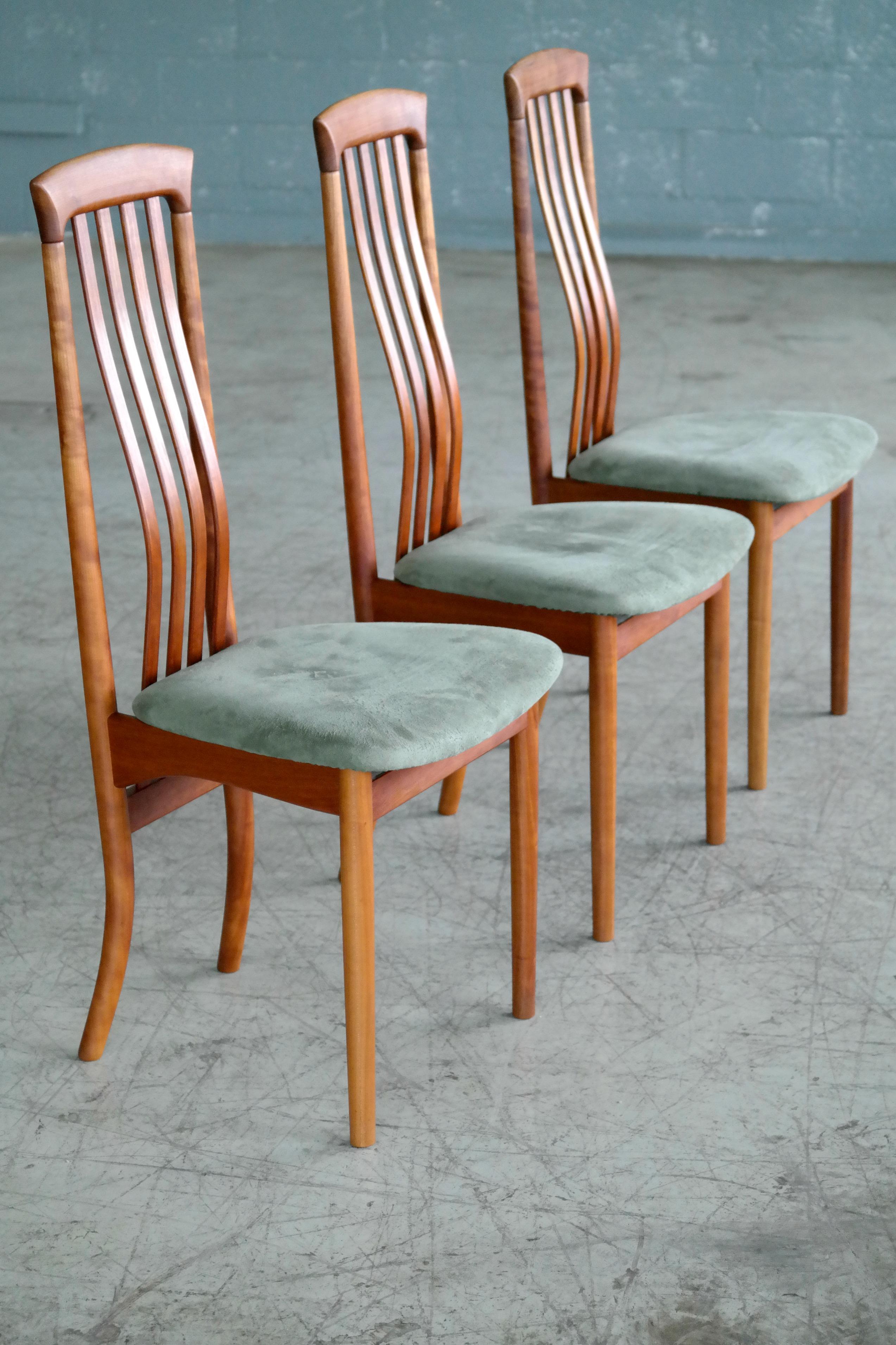 Mid-Century Modern Arne Vodder Style Highback Danish Mid-Century Dining Chairs by Sibast Mobler