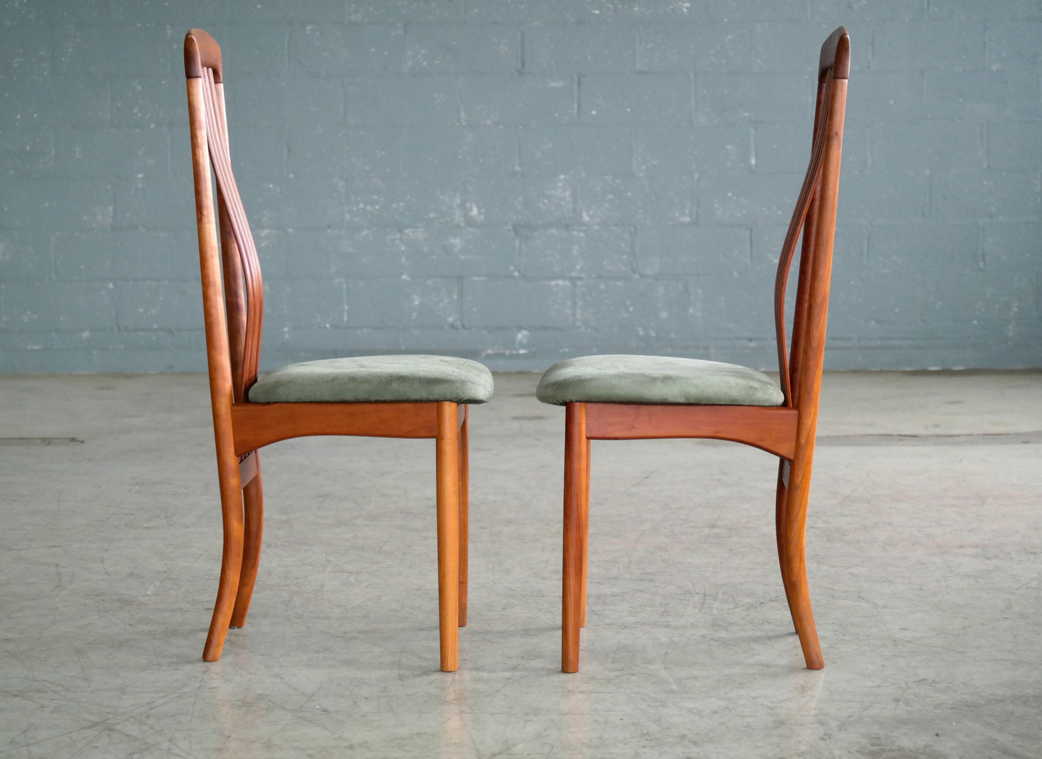 Arne Vodder Style Highback Danish Mid-Century Dining Chairs by Sibast Mobler 2