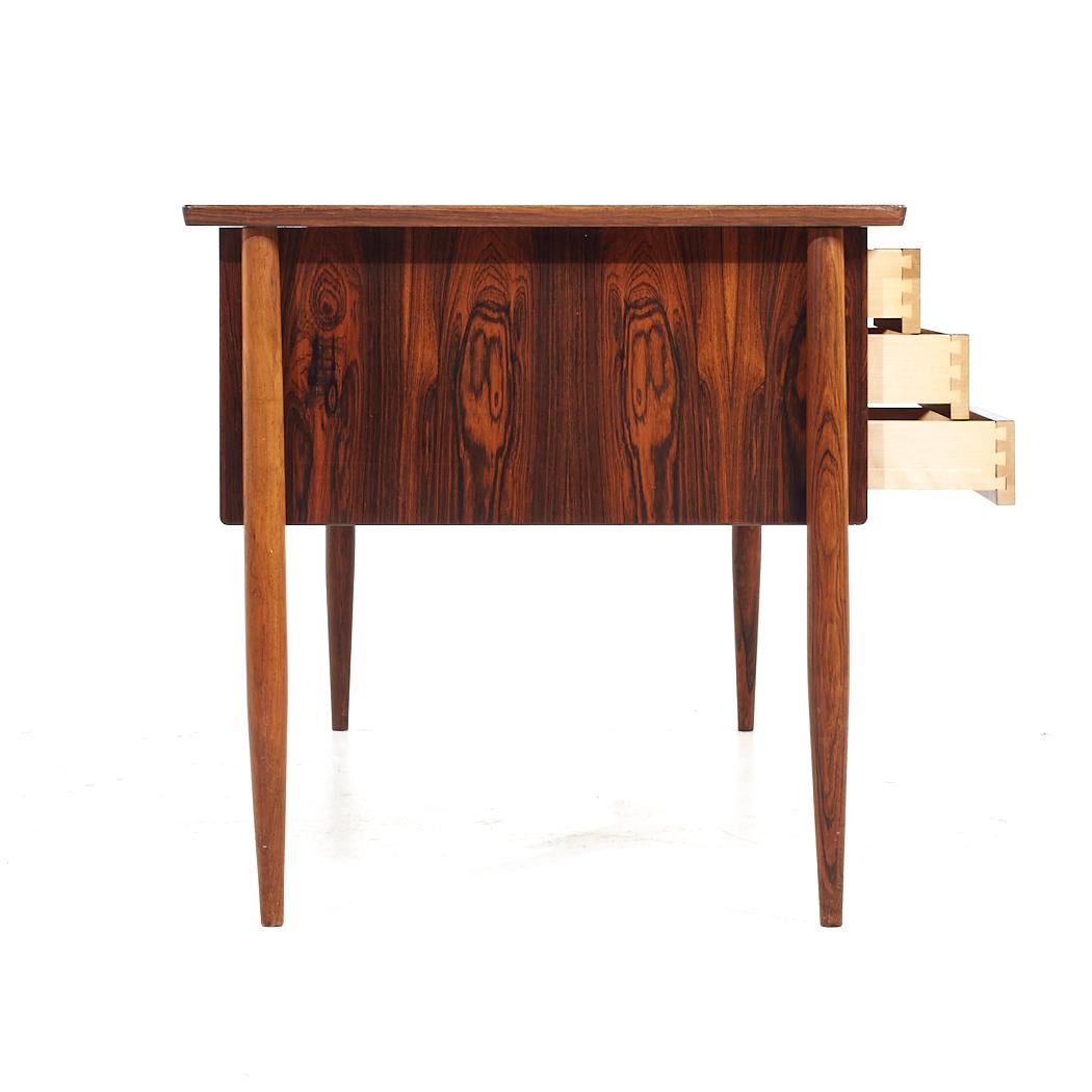 Late 20th Century Arne Vodder Style Mid Century Danish Rosewood Desk For Sale