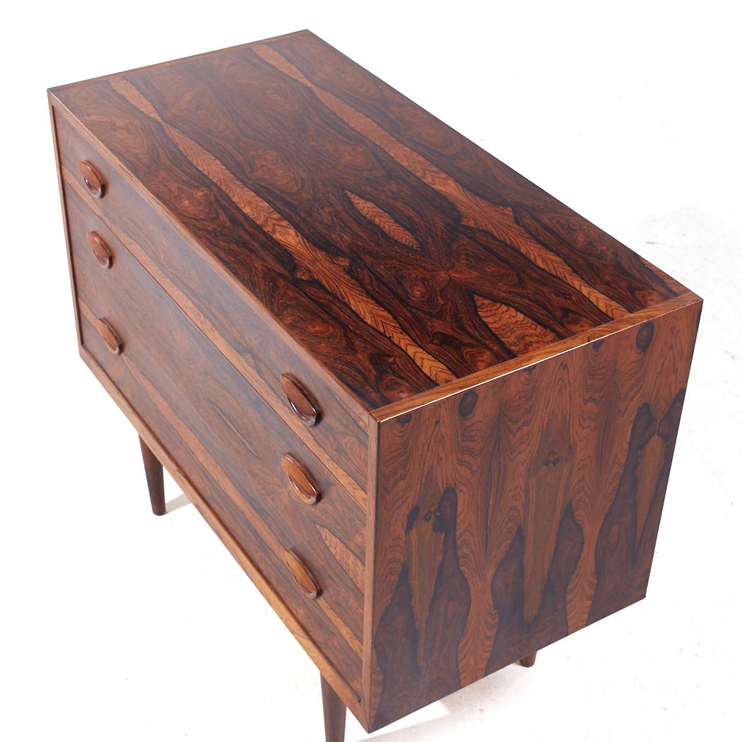 Arne Vodder Style Mid Century Danish Rosewood Lowboy Dresser 1
