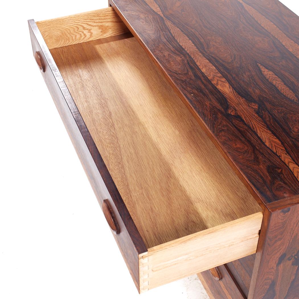 Arne Vodder Style Mid Century Danish Rosewood Lowboy Dresser 4