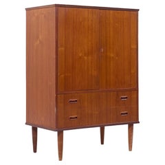 Arne Vodder Style Mid Century Danish Teak Armoire