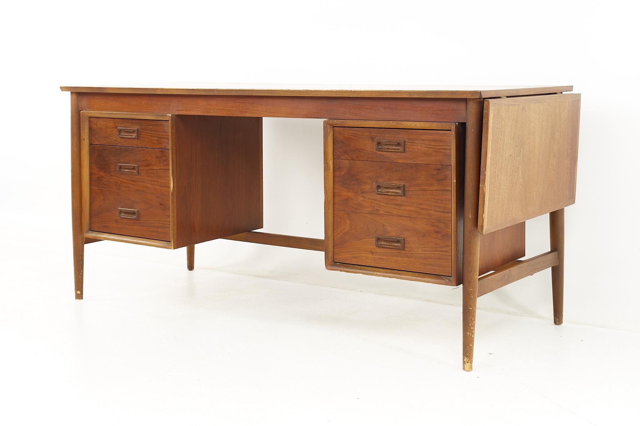 Mid-Century Modern Arne Vodder Style Mid Century Danish Walnut Desk