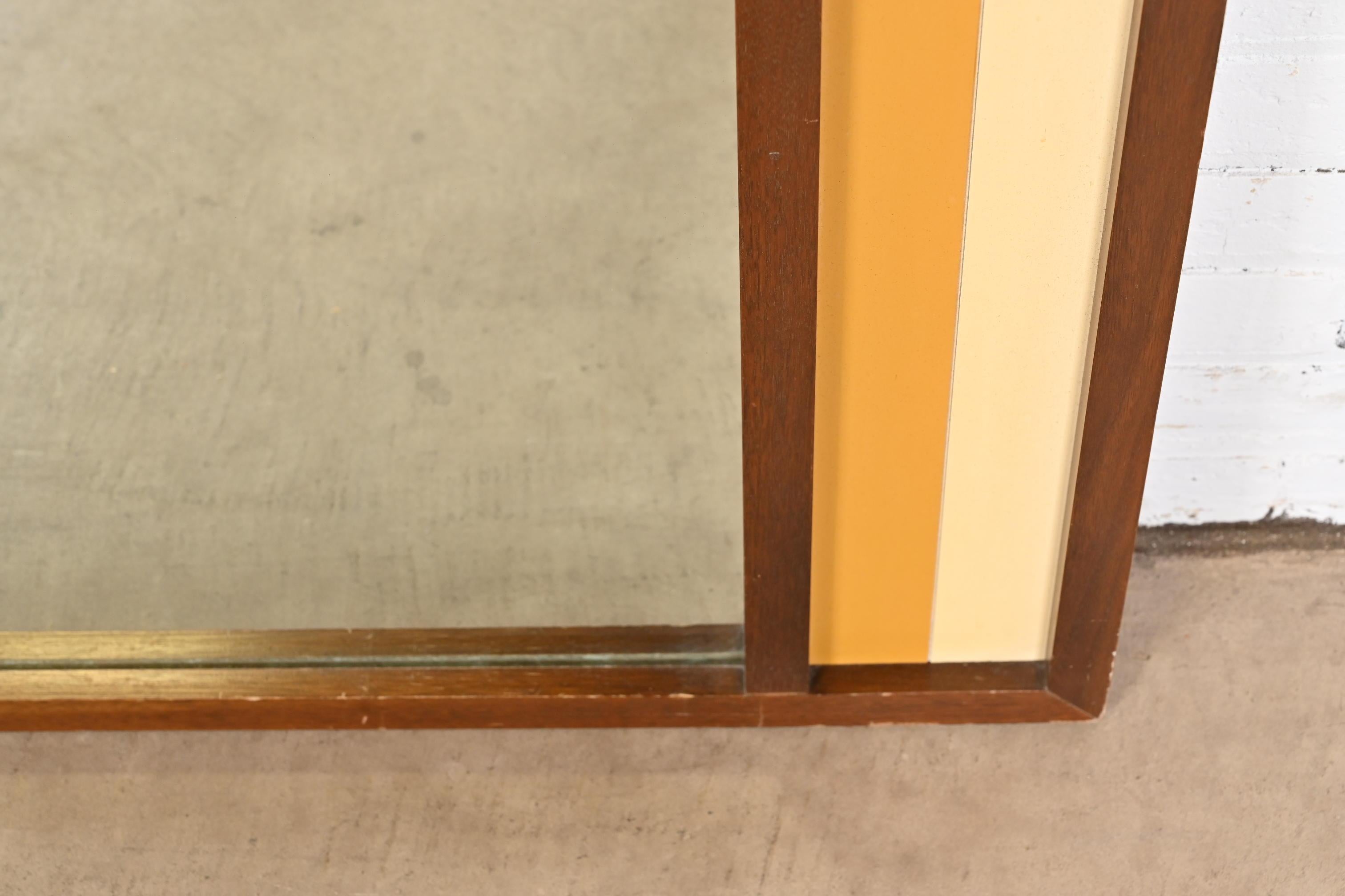 Arne Vodder Style Mid-Century Modern Walnut Framed Mirror 4