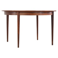 Arne Vodder Style Mid Century Rosewood Expanding Dining Table with 2 Leaves