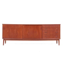 Arne Vodder Style Mid Century Teak Credenza
