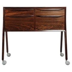 Arne Vodder Style Midcentury Bar Trolley / Chest of Drawers from the 1960s