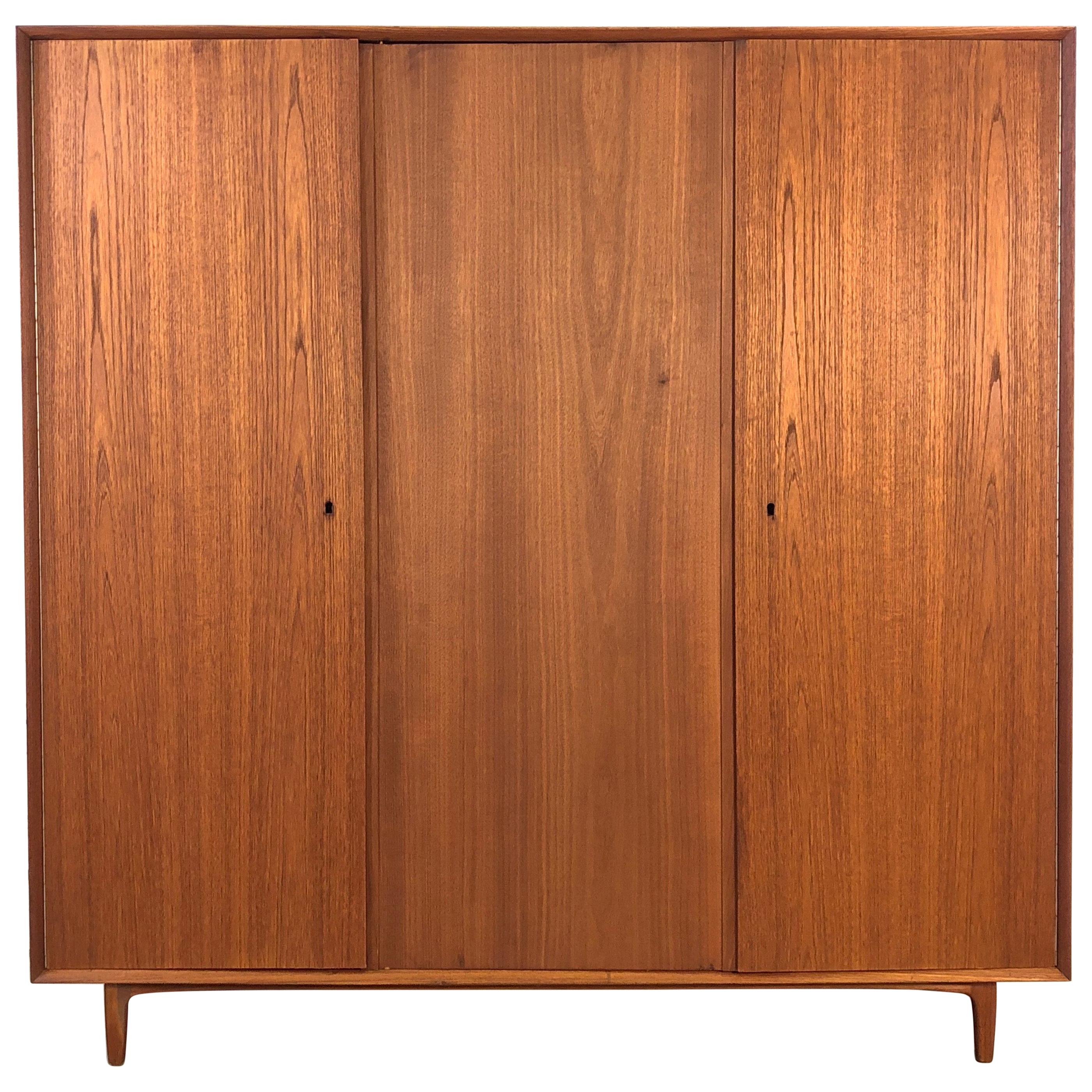 Arne Vodder Style Teak Armoire by Pfister Mobel Switzerland For Sale at