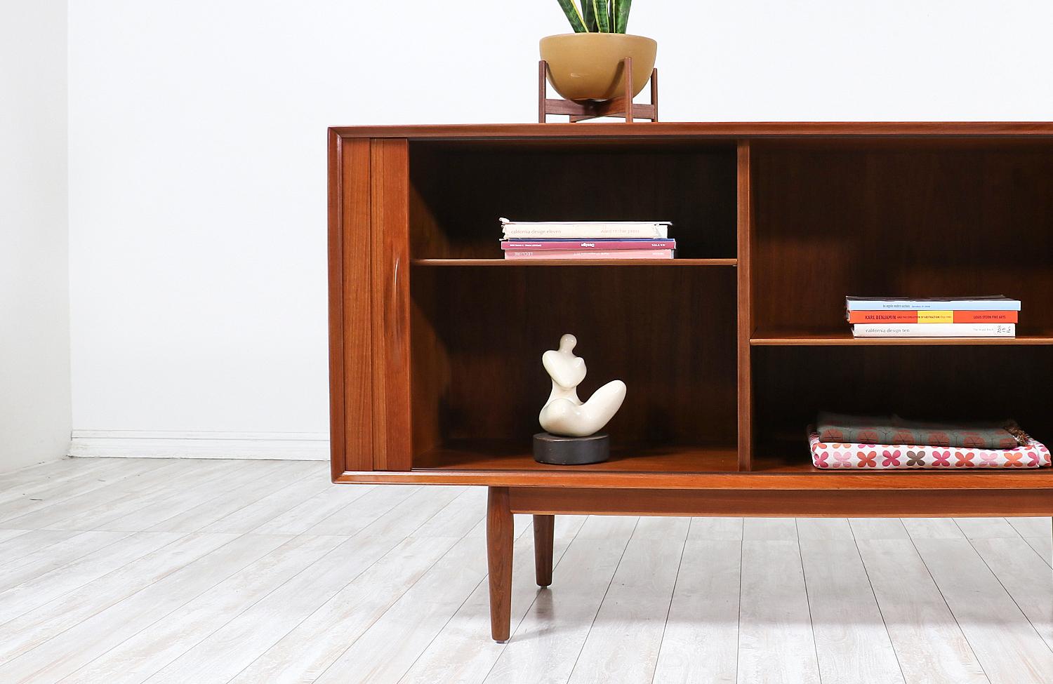 Arne Vodder Tambour-Door Teak Credenza for Sibast Møbler 2