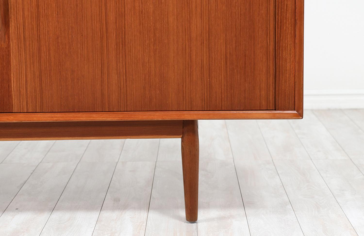 Arne Vodder Tambour-Door Teak Credenza for Sibast Møbler 3