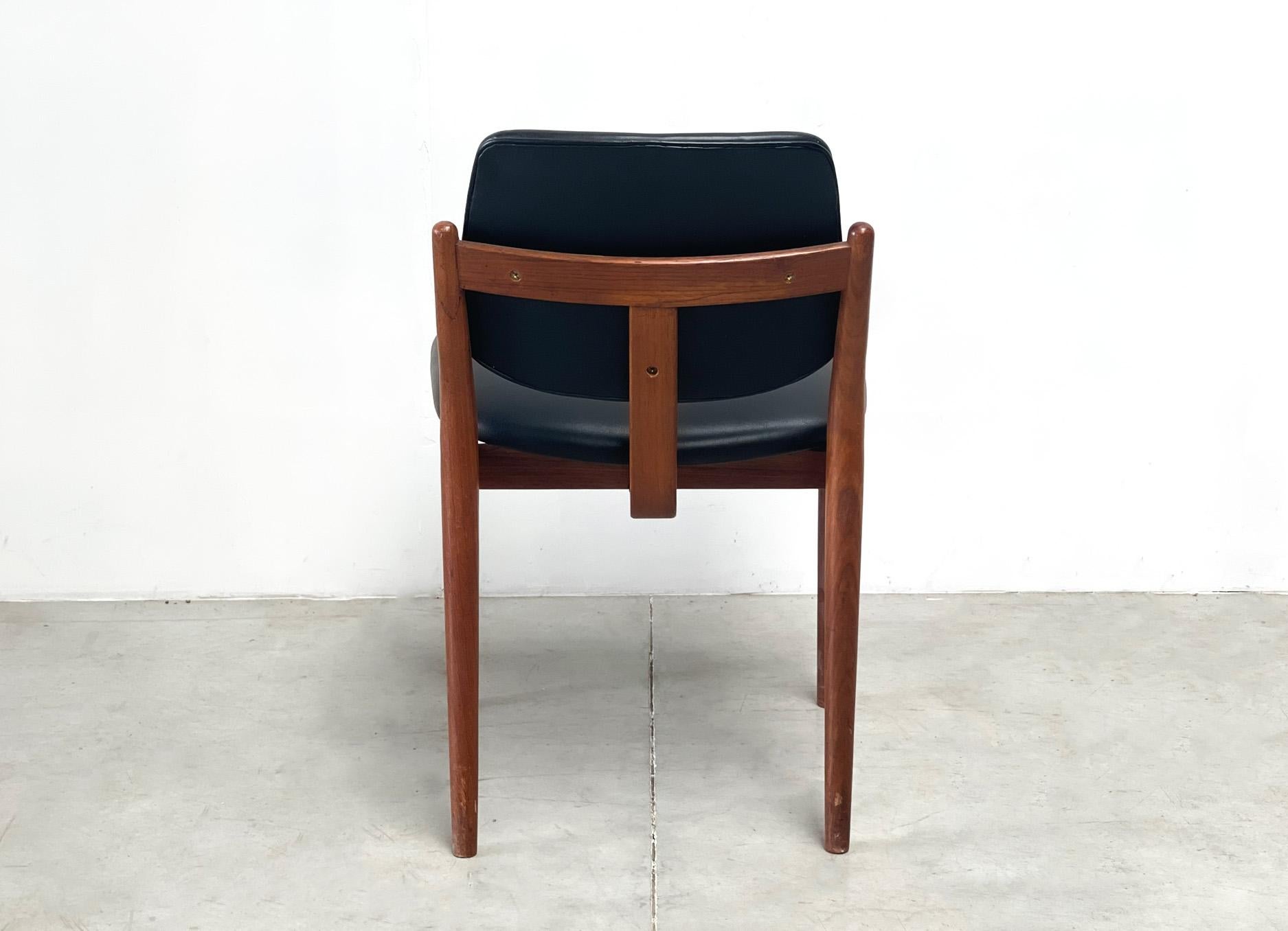 Teak Arne Vodder teak and leather (desk) chair For Sale