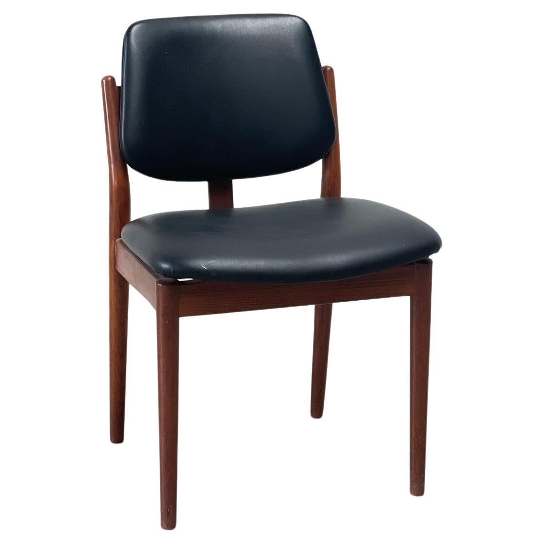 Arne Vodder teak and leather (desk) chair For Sale