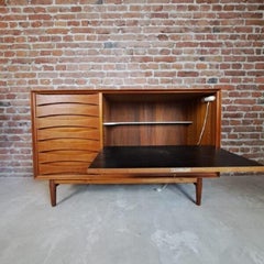 Arne Vodder Teak Bar Cabinet, Denmark, 1960