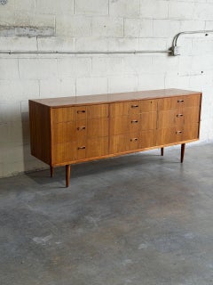 Arne Vodder Teak Dresser Wooden Lowboy Chest of Drawers Denmark MCM 1960s