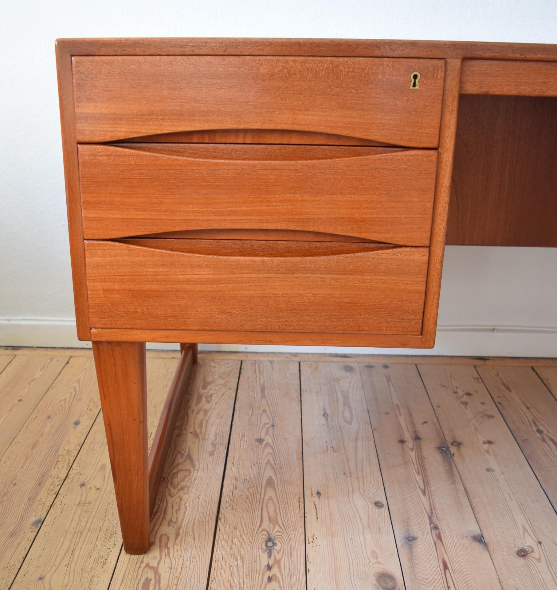 Danish Arne Vodder Teak Executive Desk, 1960s, Denmark For Sale