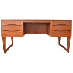 Arne Vodder Teak Executive Desk, 1960s, Denmark