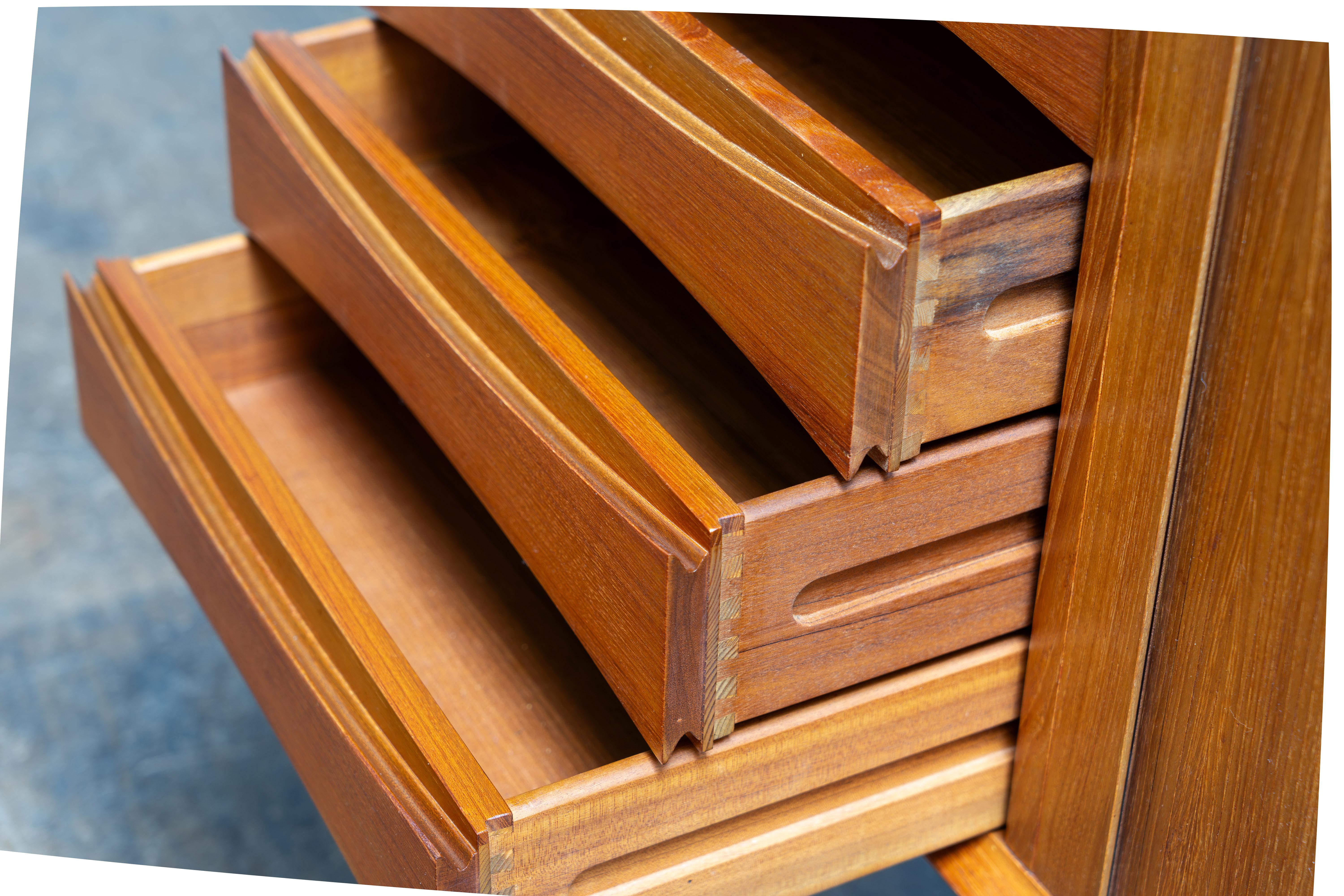 Arne Vodder - Credenza in teak OS 63 Sibast, Danimarca, anni '50 in vendita 8
