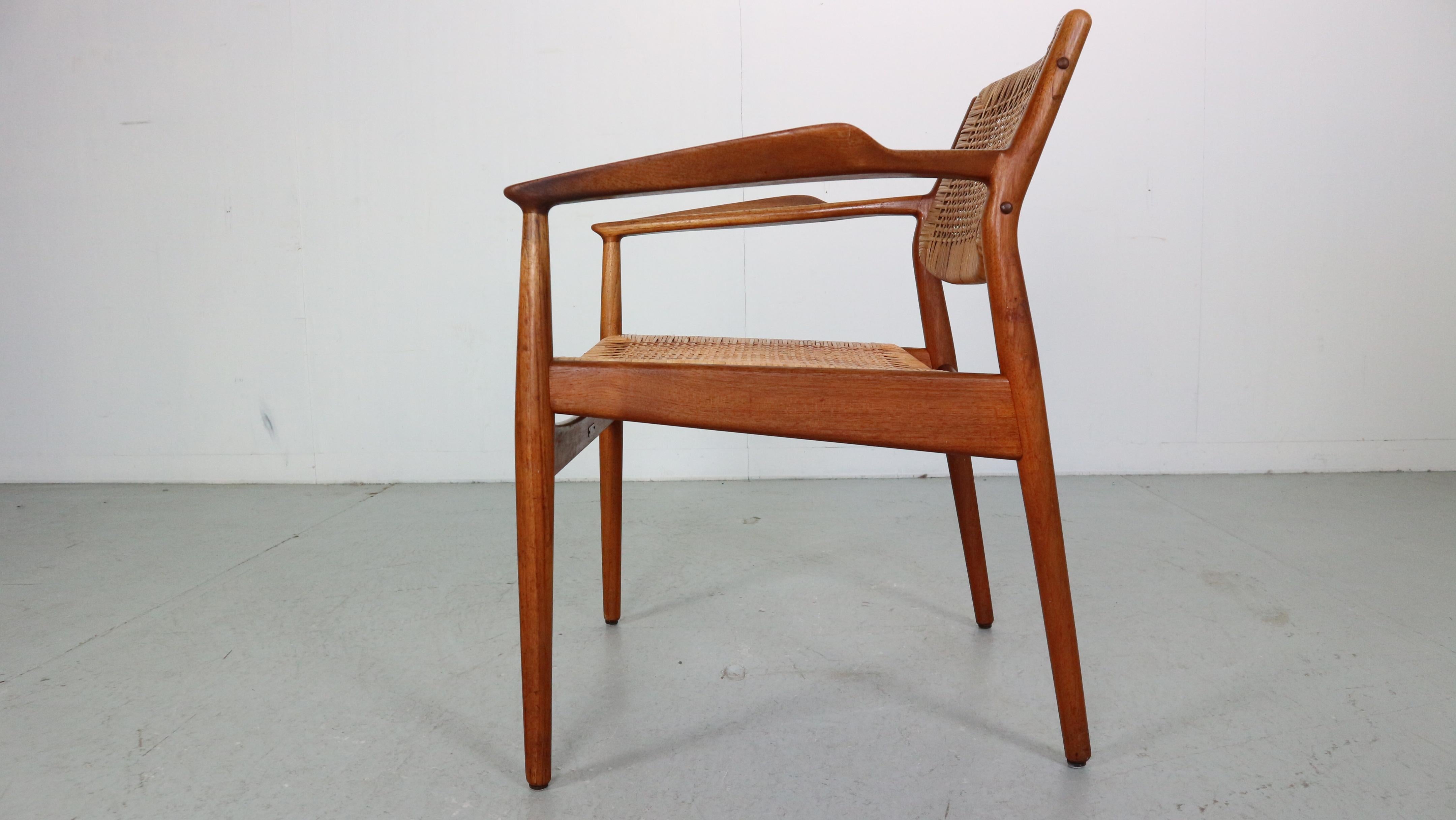 Mid-20th Century  Arne Vodder Teak/Rattan Chair 