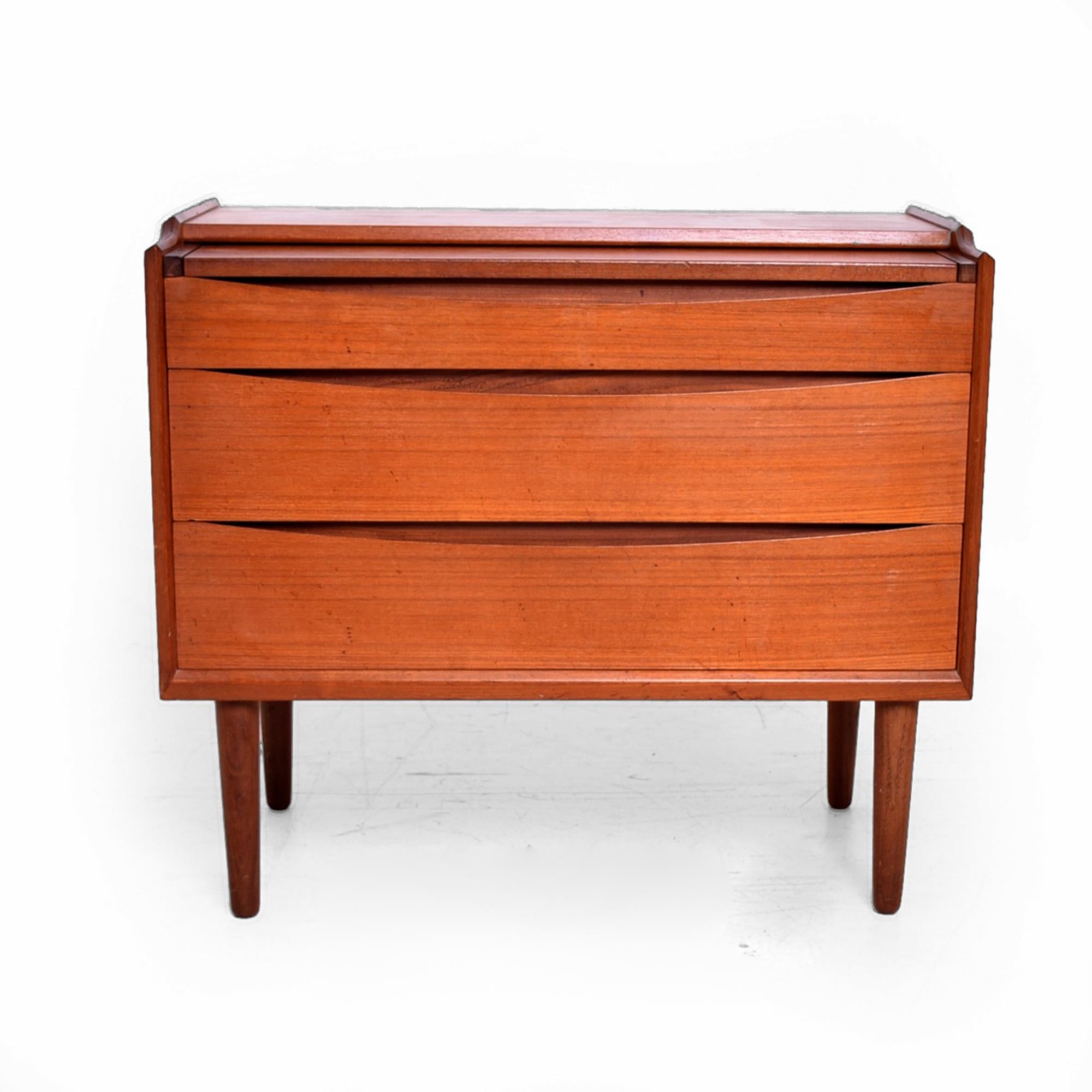 Scandinavian Modern Arne Vodder Teak Scandinavian Secretary Desk 1960s Old Hollywood Vanity Dresser