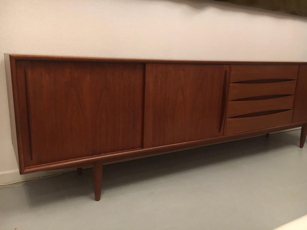 Swiss Arne Vodder Teak Sideboard Produced by Pfister Mobel Switzerland, circa 1960