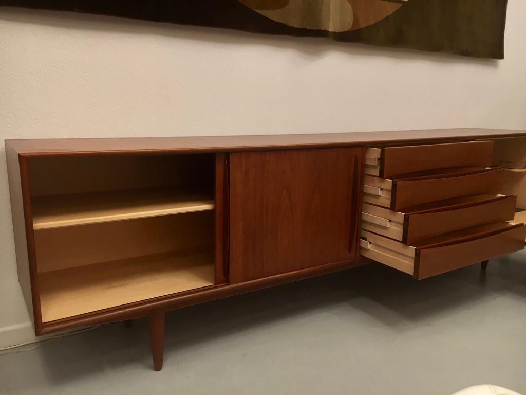 Arne Vodder Teak Sideboard Produced by Pfister Mobel Switzerland, circa 1960 1