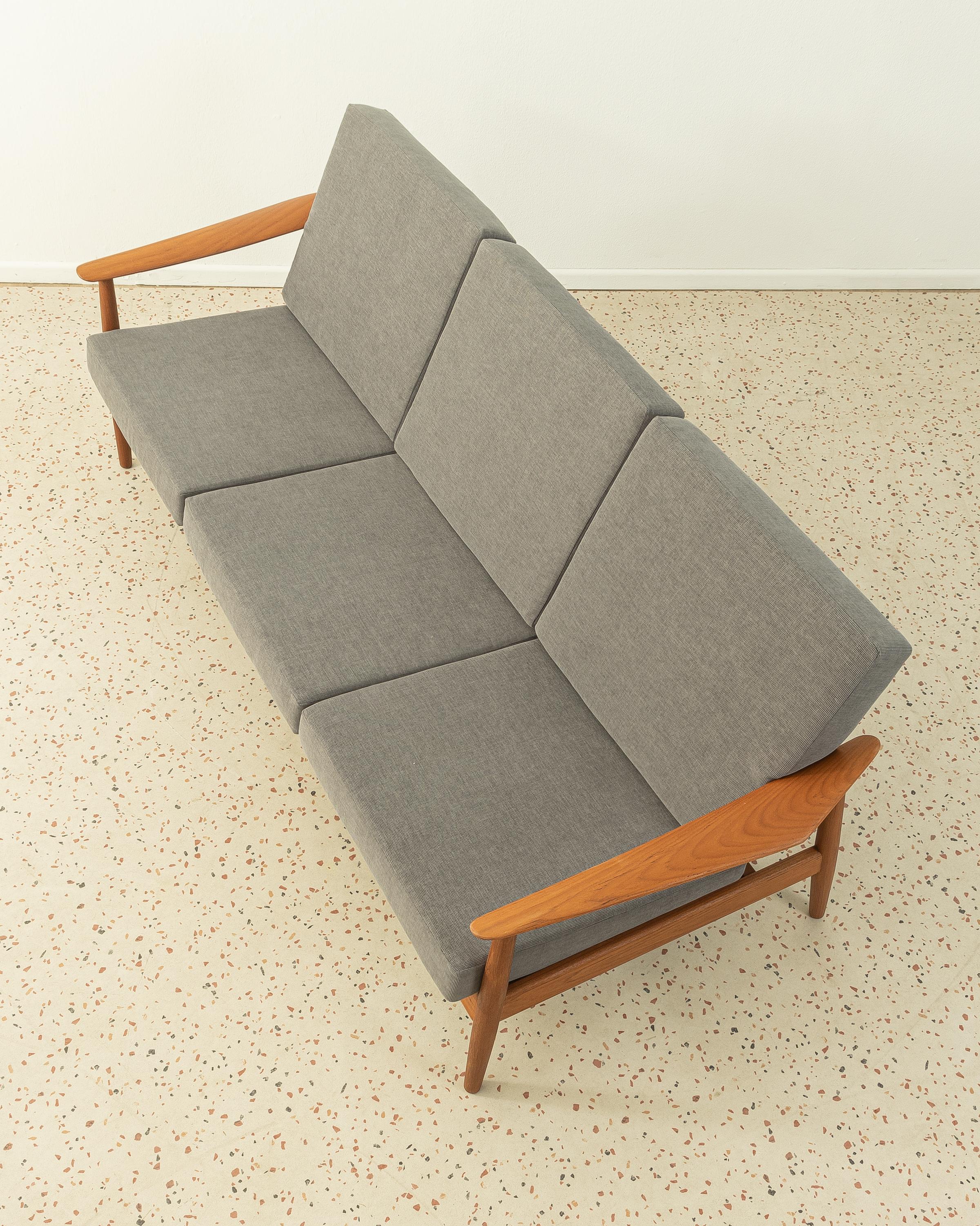 Arne Vodder Teak Sofa FD 164, 1960s Denmark, manufactured by France & Søn In Good Condition In Neuss, NW