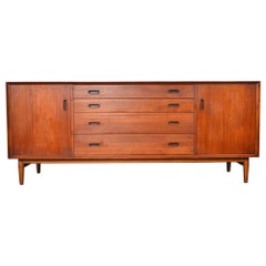 Arne Vodder Teak Tambour Credenza