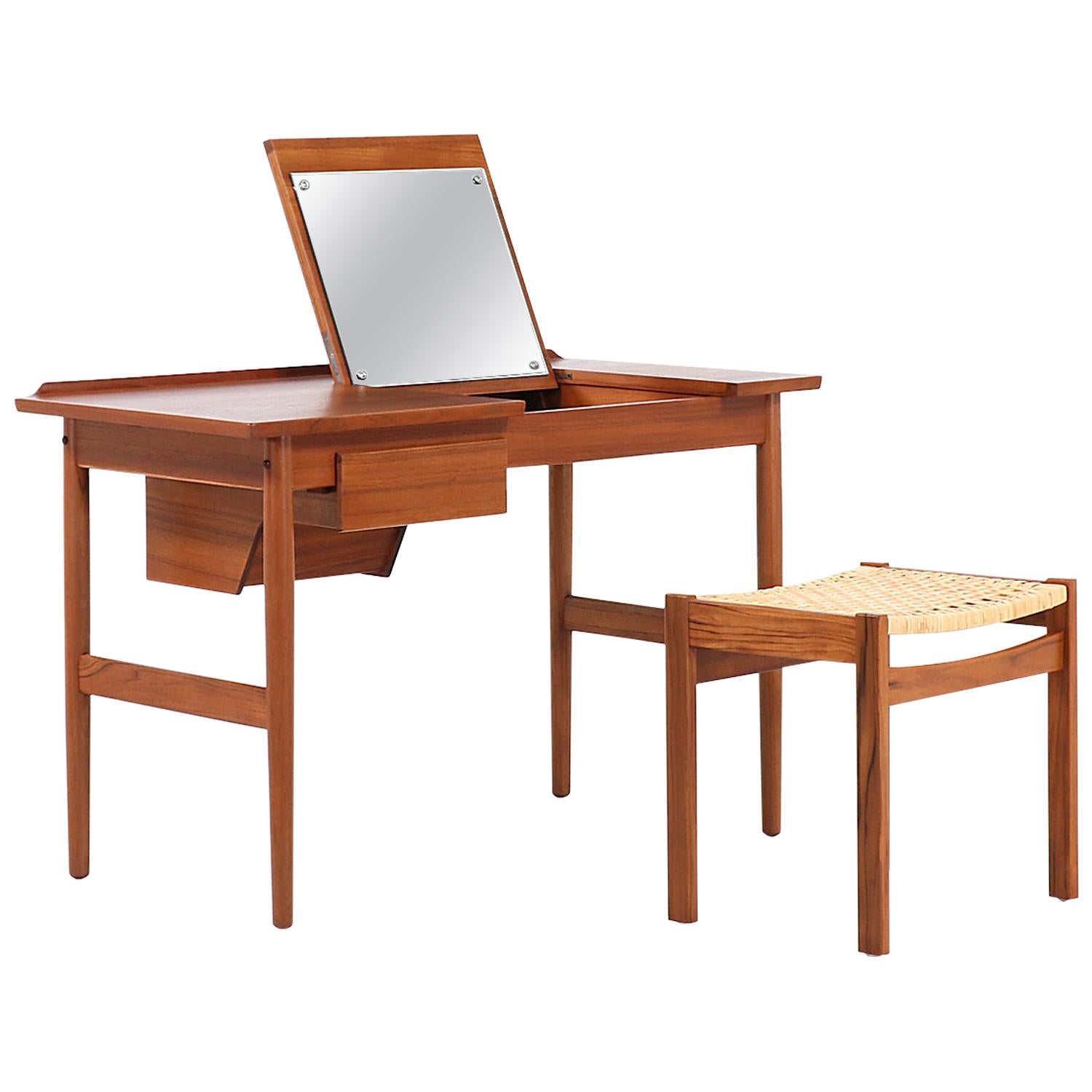 Arne Vodder Teak Wood Vanity / Writing Desk for Sibast Møbler