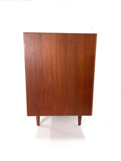 Arne Vodder "Triennale" Teak Dresser with Blue Bowtie Drawers for Sibast Møbler
