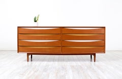 Arne Vodder "Triennale" Teak Dresser with Color Bowtie Drawers for Sibast Møbler