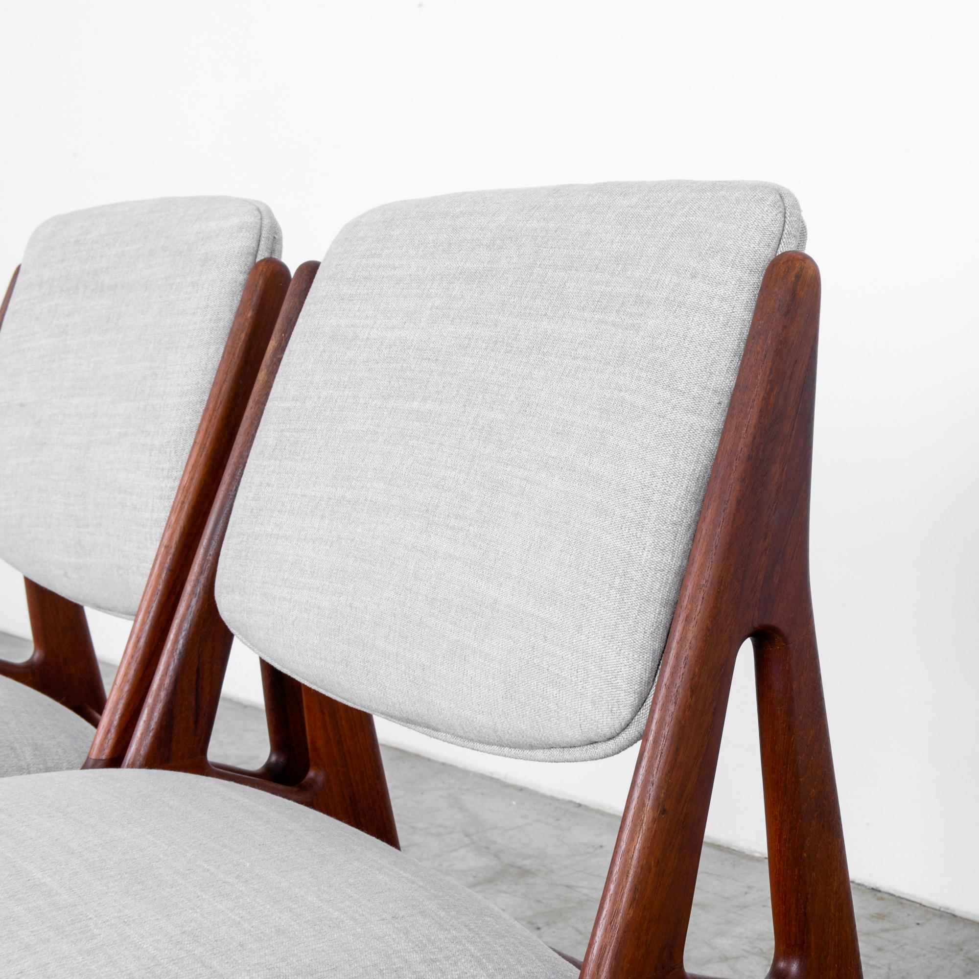 Arne Vodder Upholstered Teak Side Chairs, a Pair 4