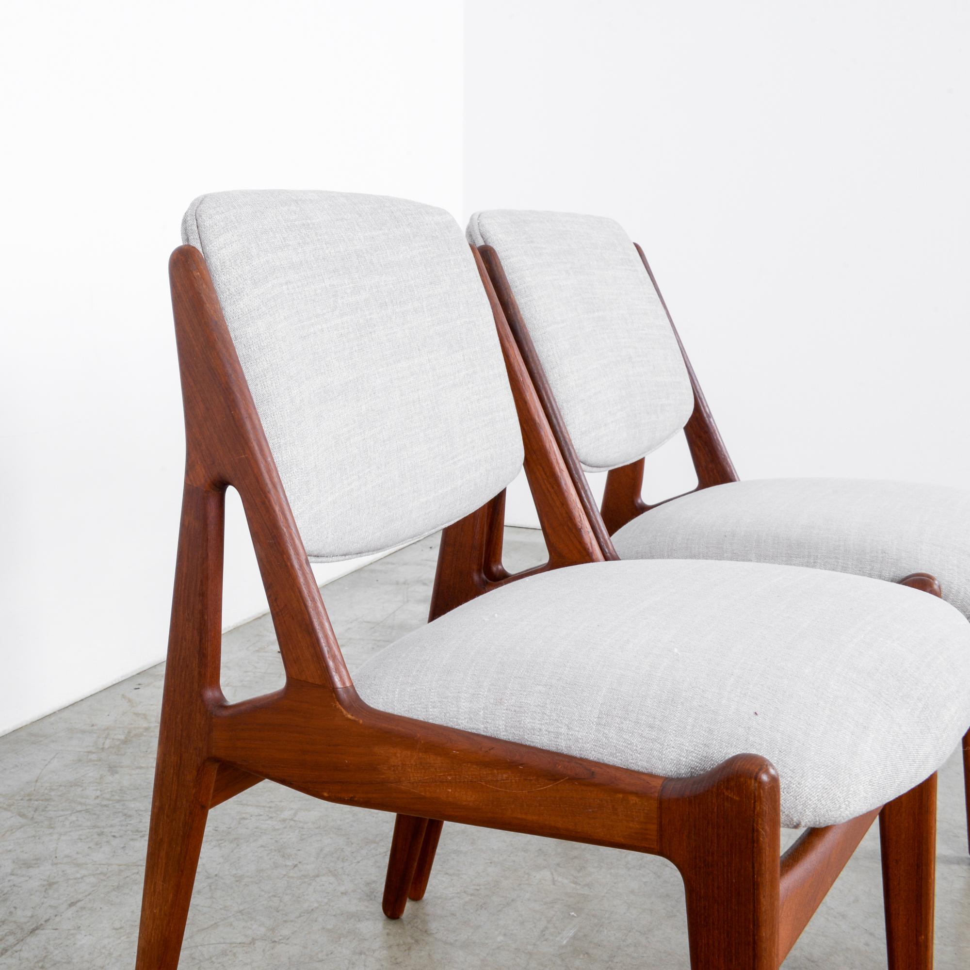 Arne Vodder Upholstered Teak Side Chairs, a Pair 1