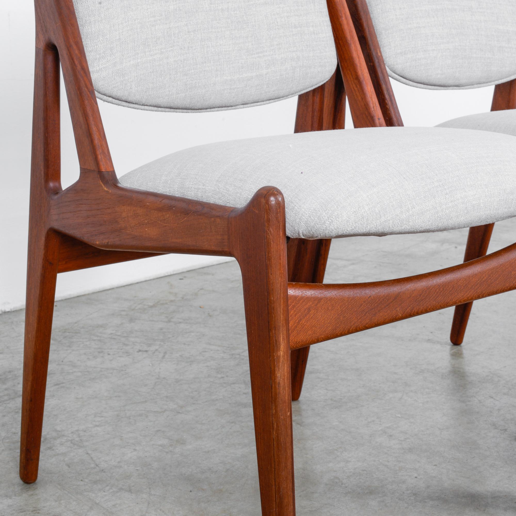 Arne Vodder Upholstered Teak Side Chairs, a Pair 2