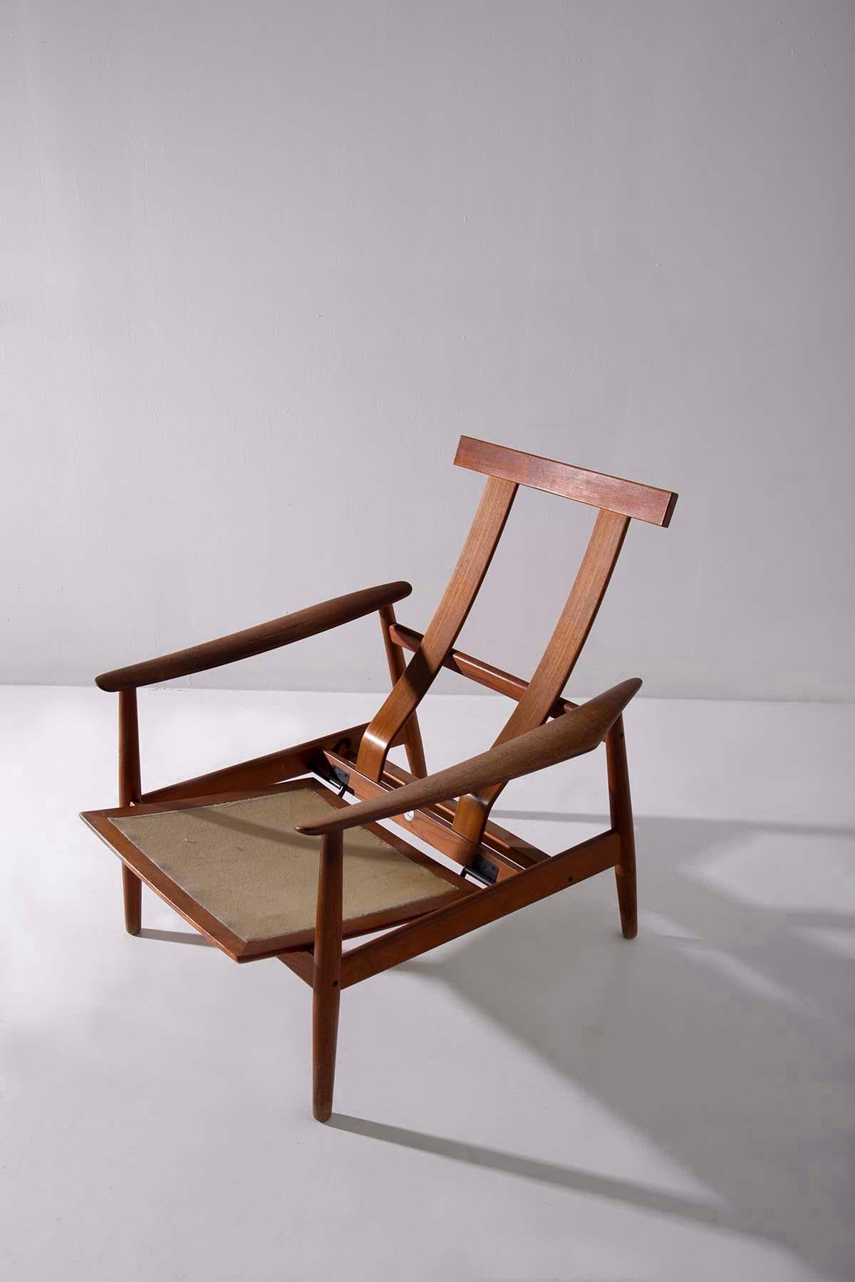 Arne Vodder Vintage Sessel für France & Daverkosen, original Label im Zustand „Gut“ im Angebot in Milano, IT