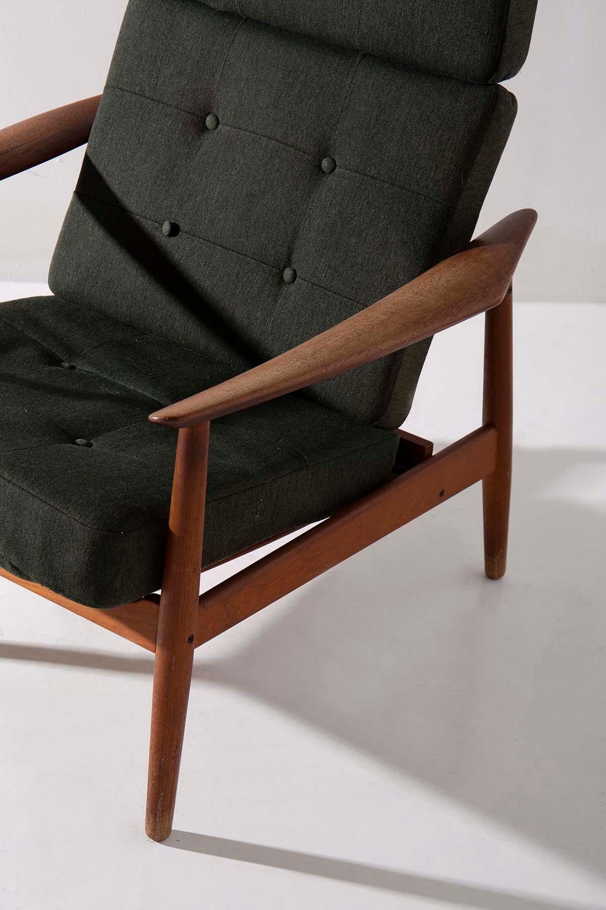 Mid-20th Century Arne Vodder Vintage armchairs for France & Daverkosen, original label For Sale