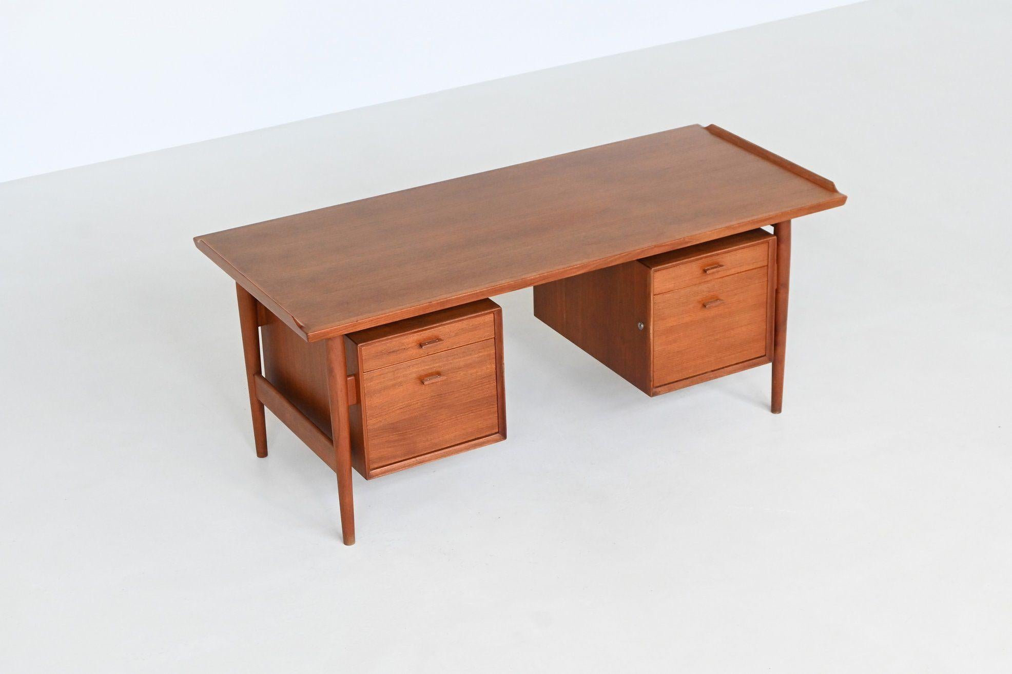 Arne Vodder Schreibtisch Modell 207 in Teakholz Sibast Dänemark 1960 im Angebot 12
