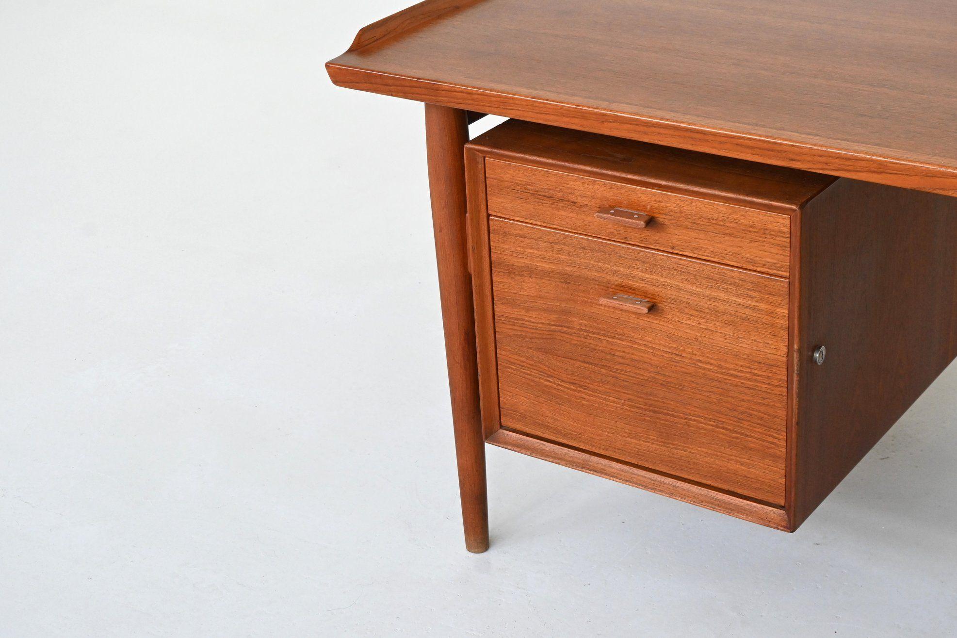 Arne Vodder Schreibtisch Modell 207 in Teakholz Sibast Dänemark 1960 im Angebot 3