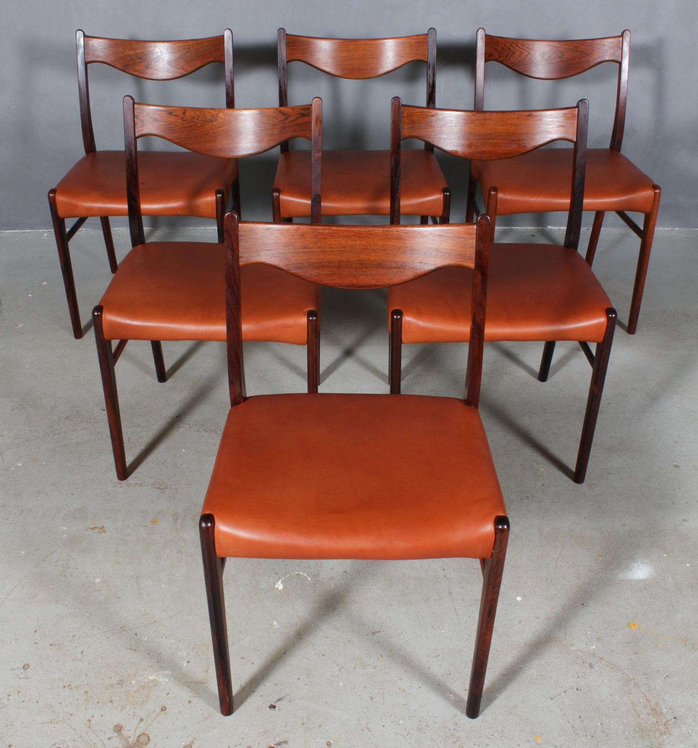 Scandinavian Modern Arne Wahl Dining Chairs, Set of 6