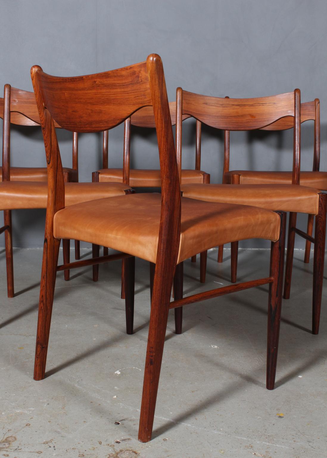 Arne Wahl Dining Chairs, Set of 6 In Good Condition In Esbjerg, DK