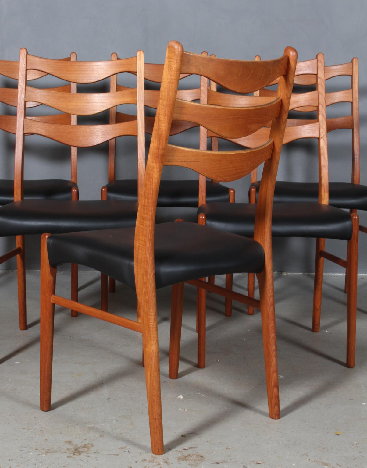 Arne Wahl Dining Chairs, Set of 6 In Good Condition In Esbjerg, DK