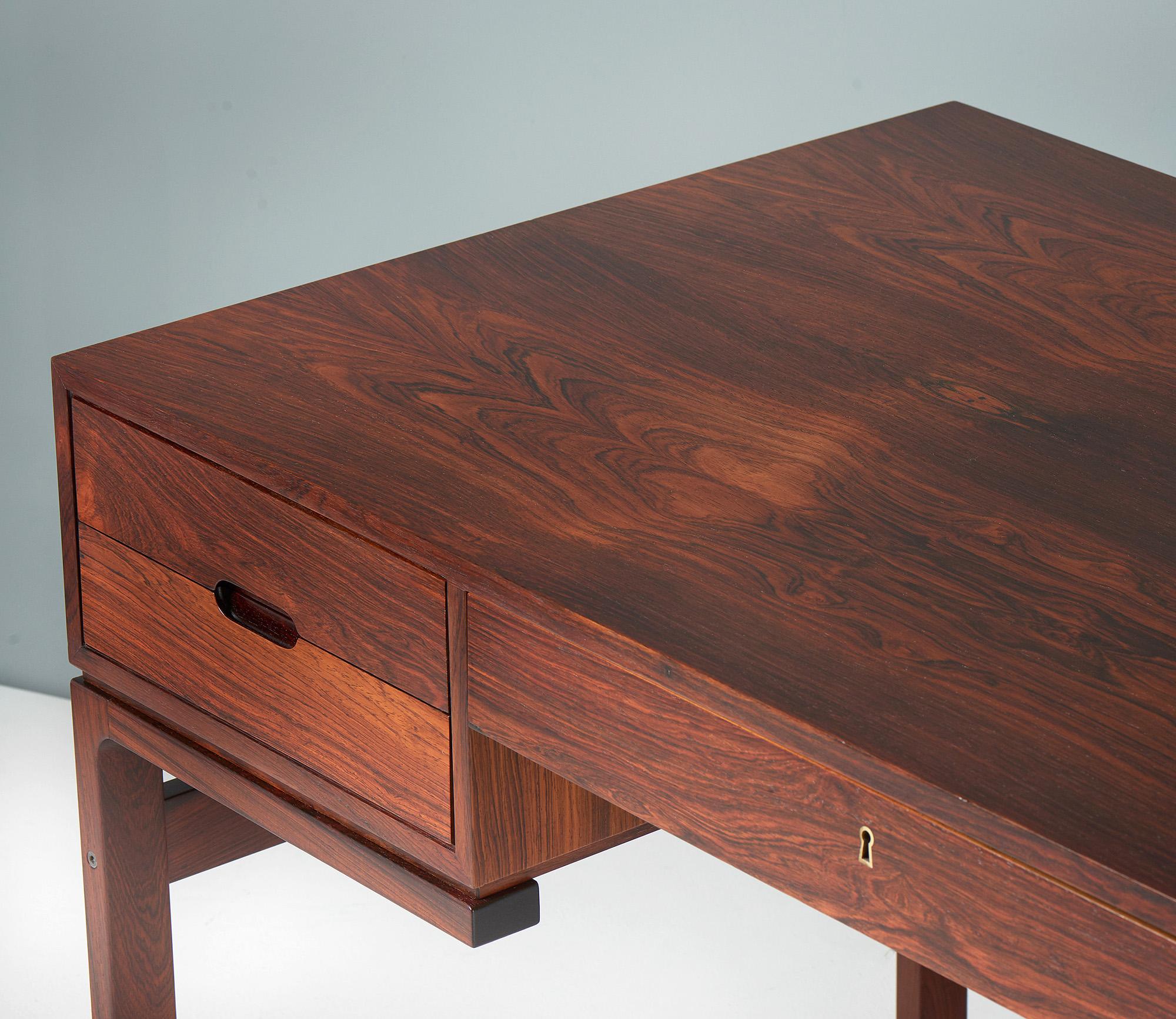 Scandinavian Modern Arne Wahl Iversen 1960s Danish Rosewood Writing Desk