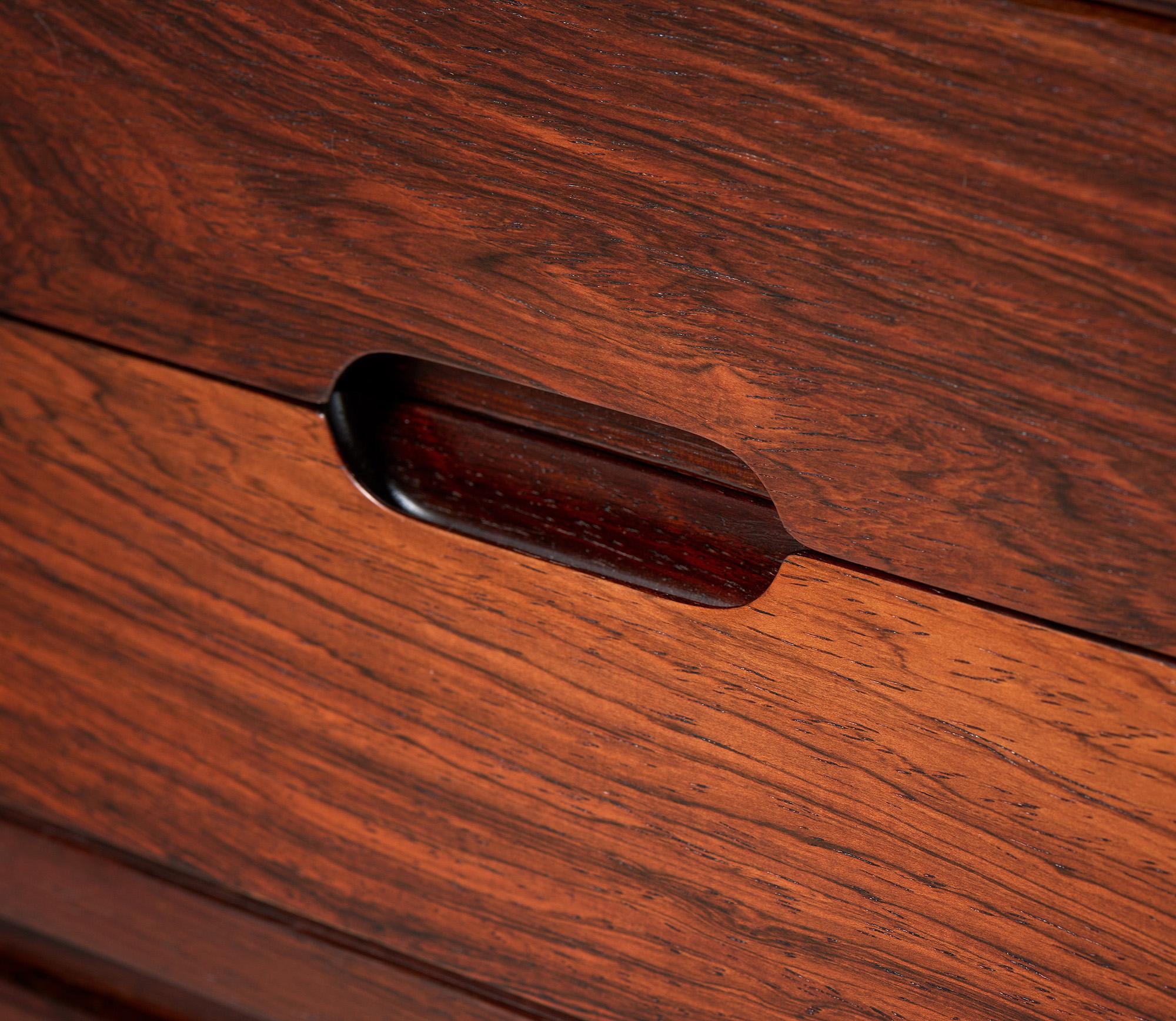 Arne Wahl Iversen 1960s Danish Rosewood Writing Desk In Good Condition In London, England