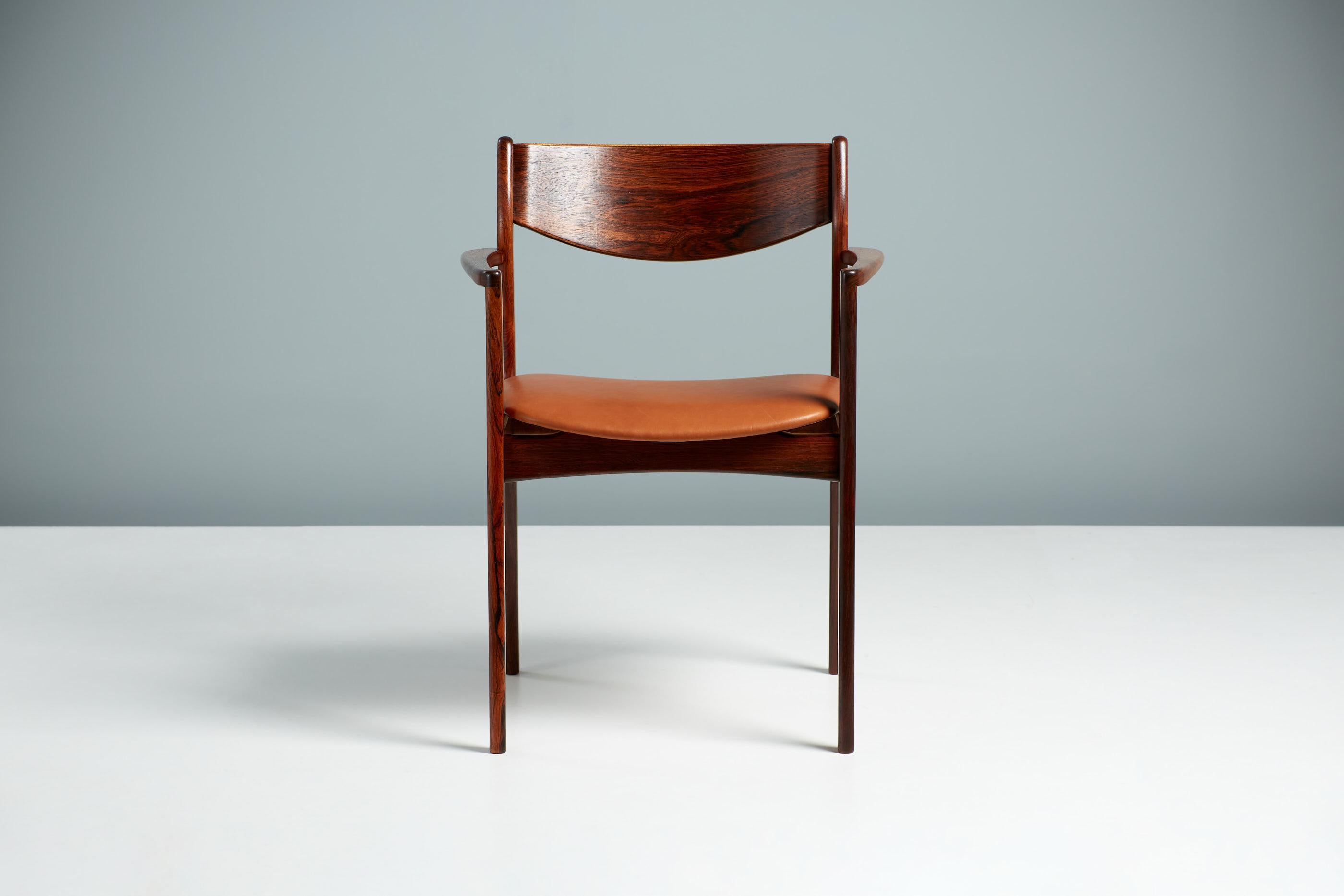 Mid-Century Modern Arne Wahl Iversen 1960s Rosewood Carver Chair For Sale