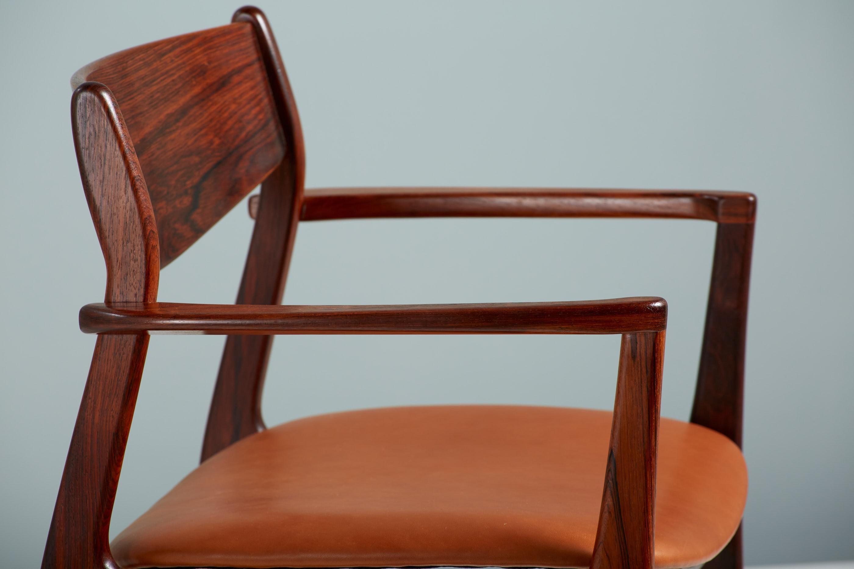 20th Century Arne Wahl Iversen 1960s Rosewood Carver Chair