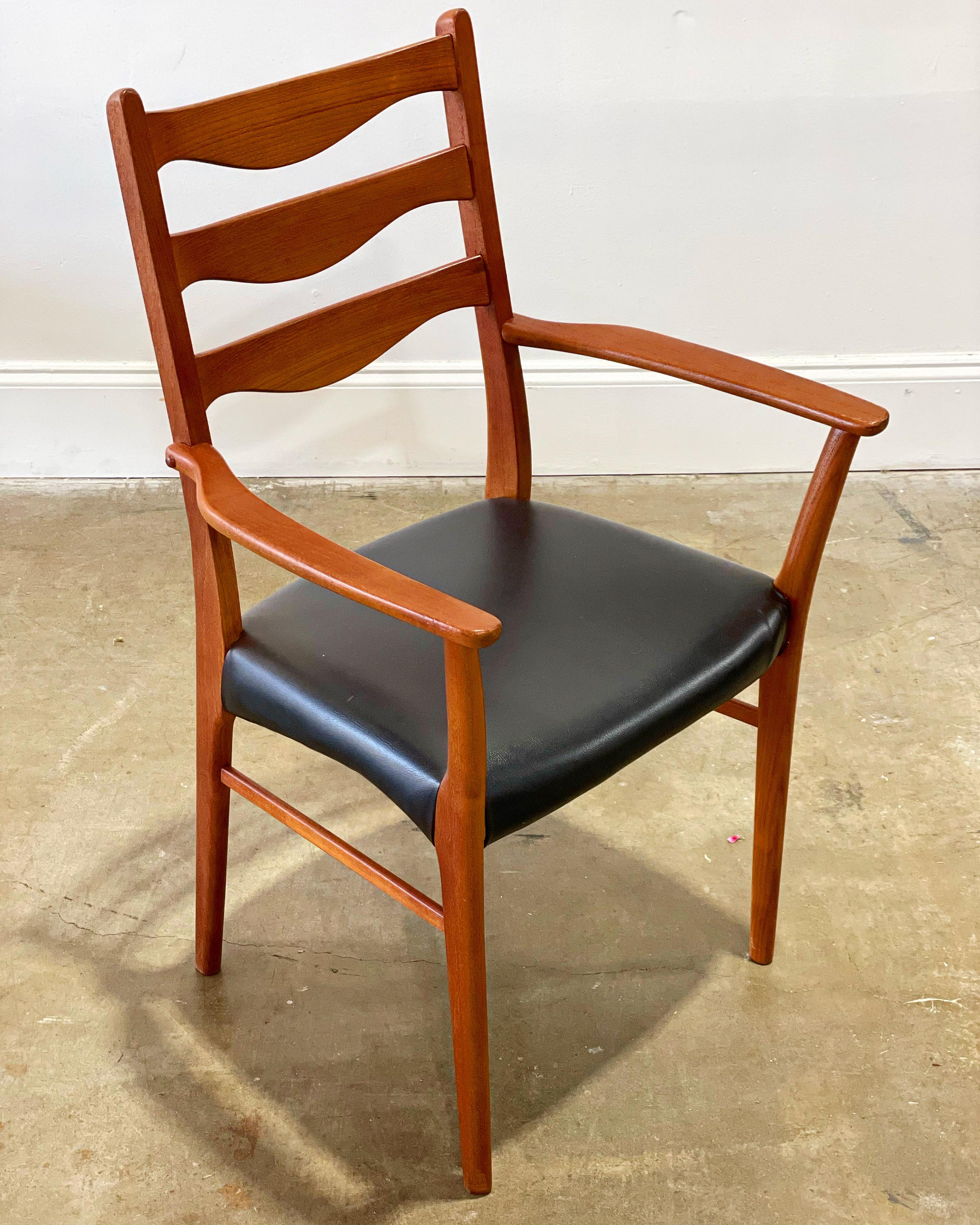 Arne Wahl Iversen Dining Chairs in Teak, Set of 8, Midcentury Danish Modern 5
