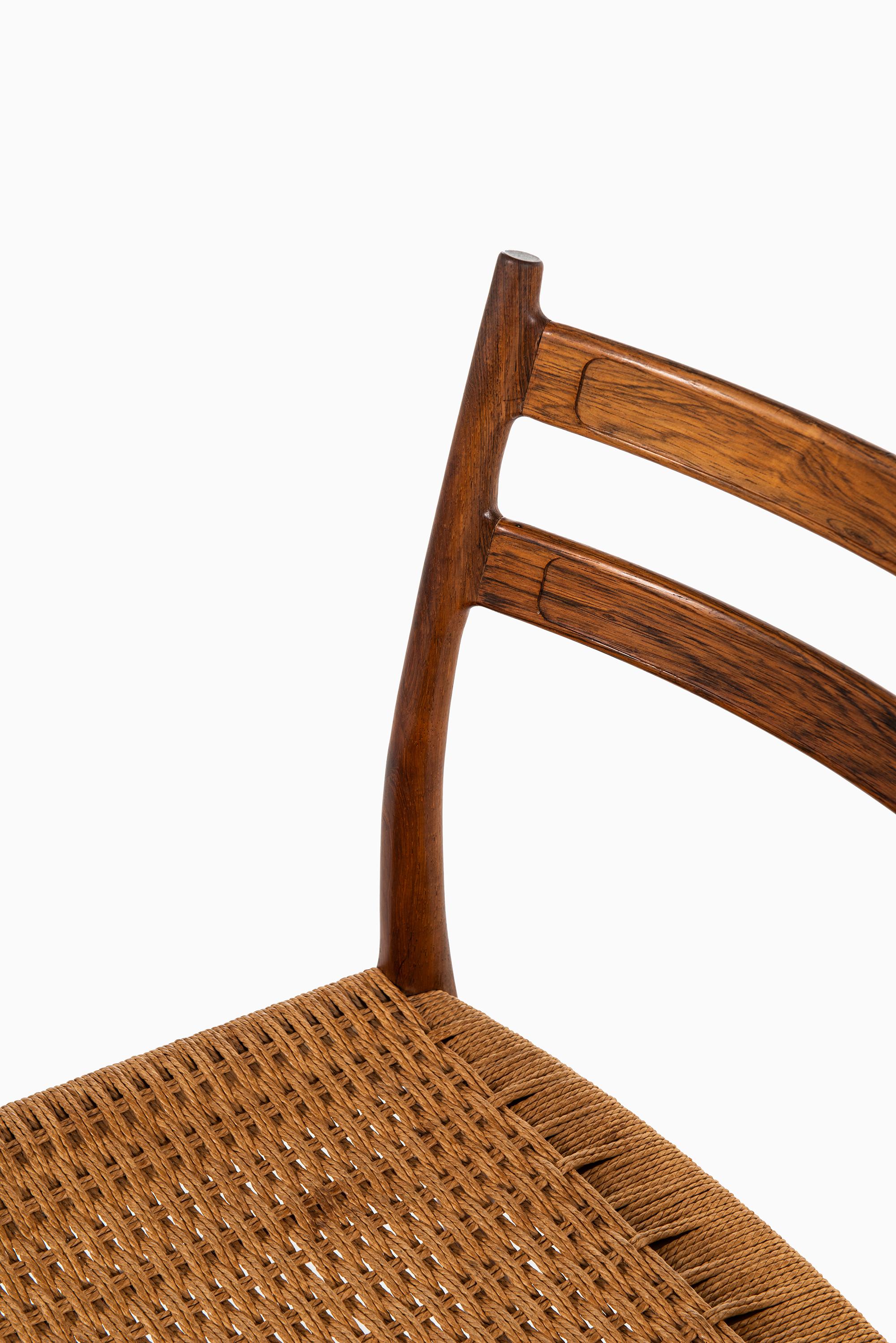 Danish Arne Wahl Iversen Dining Chairs Model GS-70 Produced by Glyngøre Stolefabrik