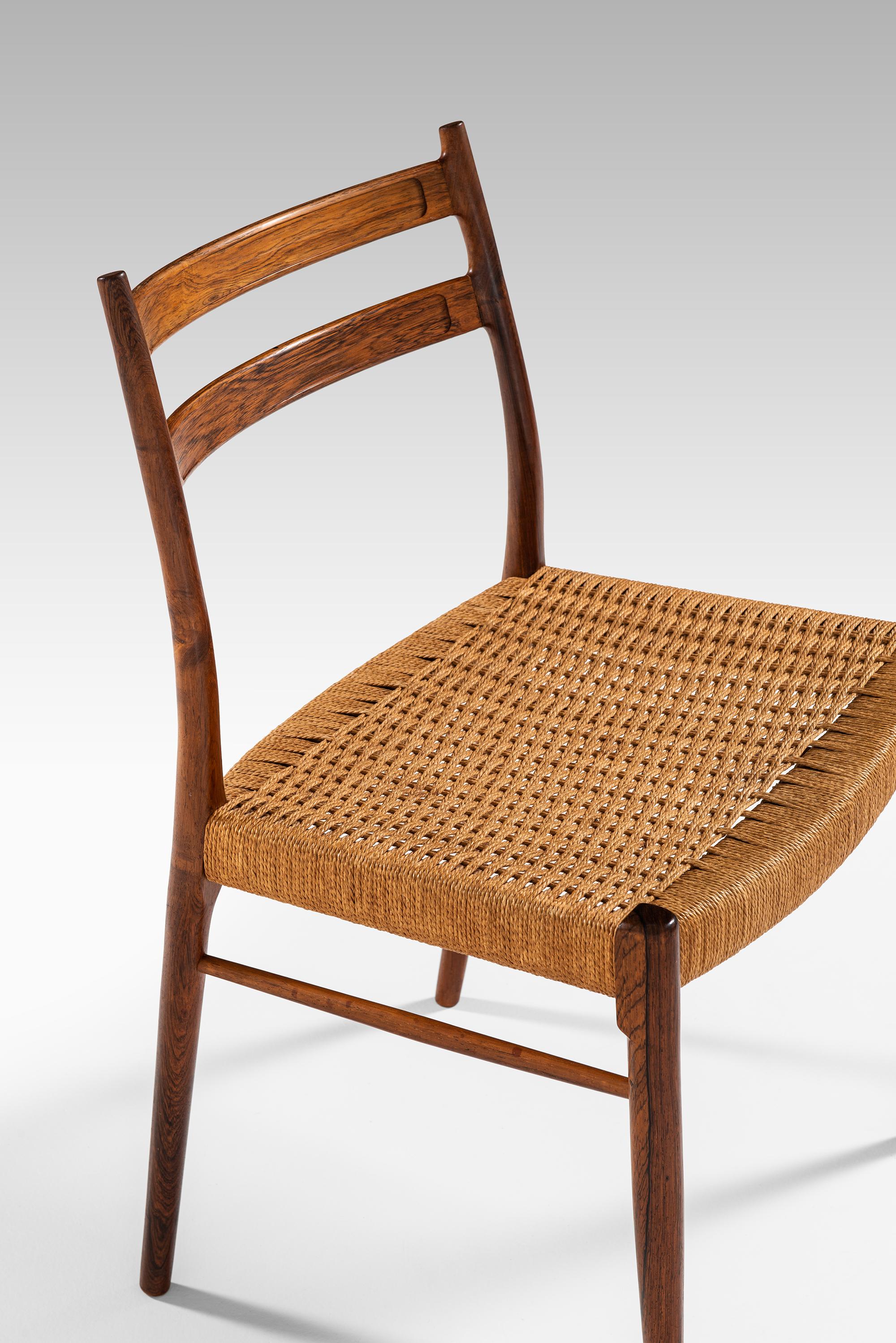 Mid-20th Century Arne Wahl Iversen Dining Chairs Model GS-70 Produced by Glyngøre Stolefabrik