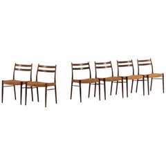 Arne Wahl Iversen Dining Chairs Model GS-70 Produced by Glyngøre Stolefabrik